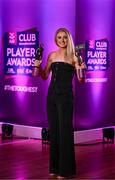 21 March 2025; Kilkerrin-Clonberne ladies footballer Louise Ward with her 2024 AIB Ladies Gaelic Football Club Championship Player of the Year award and AIB Club Ladies Football Team of the Year Award during the AIB Club Player Awards at Croke Park in Dublin. The AIB Club Player Awards celebrated the best players from club Football, Hurling, Camogie, and LGFA in a single ceremony for the first time, recognising their outstanding achievements on the field throughout the season. Photo by Sam Barnes/Sportsfile