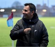 21 March 2025; Athlone Town manager Dario Castelo before the SSE Airtricity Men's First Division match between Cobh Ramblers and Athlone Town at St Colman's Park in Cobh, Cork. Photo by Michael P Ryan/Sportsfile