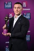 21 March 2025; Cuala footballer Con O’Callaghan with his 2024/25 AIB GAA Club Football Player of the Year award during the AIB Club Player Awards at Croke Park in Dublin. The AIB Club Player Awards celebrated the best players from club Football, Hurling, Camogie, and LGFA in a single ceremony for the first time, recognising their outstanding achievements on the field throughout the season. Photo by Sam Barnes/Sportsfile