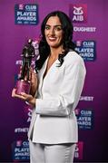 21 March 2025; Sarsfields camogie player Niamh McGrath with her 2024 Camogie Club Championship Player of the Year award during the AIB Club Player Awards at Croke Park in Dublin. The AIB Club Player Awards celebrated the best players from club Football, Hurling, Camogie, and LGFA in a single ceremony for the first time, recognising their outstanding achievements on the field throughout the season. Photo by Sam Barnes/Sportsfile