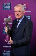 21 March 2025; Conor Fitzsimons, father of Cuala footballer Michael Fitzsimons, with his sons 2024/25 Football Team of the Year award during the AIB Club Player Awards at Croke Park in Dublin. The AIB Club Player Awards celebrated the best players from club Football, Hurling, Camogie, and LGFA in a single ceremony for the first time, recognising their outstanding achievements on the field throughout the season. Photo by Sam Barnes/Sportsfile