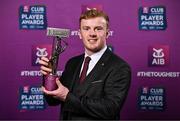 21 March 2025; Na Fianna hurler Conor McHugh with his 2024/25 Hurling Team of the Year award during the AIB Club Player Awards at Croke Park in Dublin. The AIB Club Player Awards celebrated the best players from club Football, Hurling, Camogie, and LGFA in a single ceremony for the first time, recognising their outstanding achievements on the field throughout the season. Photo by Sam Barnes/Sportsfile