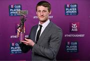 21 March 2025; Slaughtneil hurler Brendan Rogers with his 2024/25 Hurling Team of the Year award during the AIB Club Player Awards at Croke Park in Dublin. The AIB Club Player Awards celebrated the best players from club Football, Hurling, Camogie, and LGFA in a single ceremony for the first time, recognising their outstanding achievements on the field throughout the season. Photo by Sam Barnes/Sportsfile