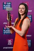 21 March 2025; Kilmacud Crokes ladies footballer Michelle Davoren with her 2024 Ladies Gaelic Football Team of the Year award during the AIB Club Player Awards at Croke Park in Dublin. The AIB Club Player Awards celebrated the best players from club Football, Hurling, Camogie, and LGFA in a single ceremony for the first time, recognising their outstanding achievements on the field throughout the season. Photo by Seb Daly/Sportsfile