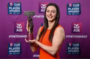 21 March 2025; Kilmacud Crokes ladies footballer Michelle Davoren with her 2024 Ladies Gaelic Football Team of the Year award during the AIB Club Player Awards at Croke Park in Dublin. The AIB Club Player Awards celebrated the best players from club Football, Hurling, Camogie, and LGFA in a single ceremony for the first time, recognising their outstanding achievements on the field throughout the season. Photo by Seb Daly/Sportsfile