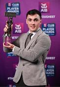 21 March 2025; Errigal Ciaran footballer Darragh Canavan with his 2024/25 Football Team of the Year award during the AIB Club Player Awards at Croke Park in Dublin. The AIB Club Player Awards celebrated the best players from club Football, Hurling, Camogie, and LGFA in a single ceremony for the first time, recognising their outstanding achievements on the field throughout the season. Photo by Sam Barnes/Sportsfile