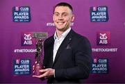 21 March 2025; Cuala footballer Con O'Callaghan with his 2024/25 Football Team of the Year award during the AIB Club Player Awards at Croke Park in Dublin. The AIB Club Player Awards celebrated the best players from club Football, Hurling, Camogie, and LGFA in a single ceremony for the first time, recognising their outstanding achievements on the field throughout the season. Photo by Sam Barnes/Sportsfile