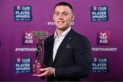21 March 2025; Cuala footballer Con O'Callaghan with his 2024/25 Football Team of the Year award during the AIB Club Player Awards at Croke Park in Dublin. The AIB Club Player Awards celebrated the best players from club Football, Hurling, Camogie, and LGFA in a single ceremony for the first time, recognising their outstanding achievements on the field throughout the season. Photo by Sam Barnes/Sportsfile