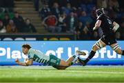 21 March 2025; Sean O'Brien of Munster scores a try during the United Rugby Championship match between Glasgow Warriors and Munster at Scotstoun Stadium in Glasgow, Scotland. Photo by Ewan Bootman/Sportsfile