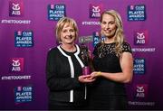 21 March 2025; Kilkerrin-Clonberne ladies footballer Sarah Gormally with her mother Anne during the AIB Club Player Awards at Croke Park in Dublin. The AIB Club Player Awards celebrated the best players from club Football, Hurling, Camogie, and LGFA in a single ceremony for the first time, recognising their outstanding achievements on the field throughout the season. Photo by Seb Daly/Sportsfile