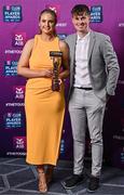 21 March 2025; Sarsfields camogie player Maria Cooney and her partner Alan Ward during The AIB Combined Club Player Awards at Croke Park in Dublin. Photo by Seb Daly/Sportsfile