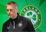 22 March 2025; Head coach Heimir Hallgrimsson during a Republic of Ireland media conference at the FAI National Training Centre in Abbotstown, Dublin. Photo by Stephen McCarthy/Sportsfile