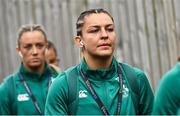 22 March 2025; Erin King of Ireland before the Women's Six Nations Rugby Championship match between Ireland and France at Kingspan Stadium in Belfast. Photo by Ramsey Cardy/Sportsfile