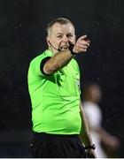21 March 2025; Referee Ray Matthews during the SSE Airtricity Men's First Division match between Cobh Ramblers and Athlone Town at St Colman's Park in Cobh, Cork. Photo by Michael P Ryan/Sportsfile