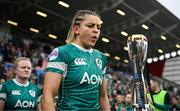 22 March 2025; Erin King of Ireland before the Women's Six Nations Rugby Championship match between Ireland and France at Kingspan Stadium in Belfast. Photo by Ramsey Cardy/Sportsfile