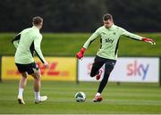 22 March 2025; Goalkeeper Mark Travers during a Republic of Ireland training session at the FAI National Training Centre in Abbotstown, Dublin. Photo by Stephen McCarthy/Sportsfile