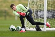 22 March 2025; Goalkeeper Mark Travers during a Republic of Ireland training session at the FAI National Training Centre in Abbotstown, Dublin. Photo by Stephen McCarthy/Sportsfile