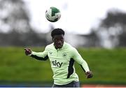 22 March 2025; James Abankwah during a Republic of Ireland training session at the FAI National Training Centre in Abbotstown, Dublin. Photo by Stephen McCarthy/Sportsfile