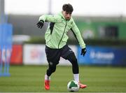 22 March 2025; Rocco Vata during a Republic of Ireland training session at the FAI National Training Centre in Abbotstown, Dublin. Photo by Stephen McCarthy/Sportsfile