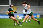 22 March 2025; Ciara Smyth of Meath in action against Danielle O’Leary of Kerry during the Lidl Ladies National Football League Division 1 Round 6 match between Kerry and Meath at Austin Stack Park in Tralee, Kerry. Photo by Brendan Moran/Sportsfile