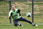22 March 2025; Goalkeeper Caoimhin Kelleher during a Republic of Ireland training session at the FAI National Training Centre in Abbotstown, Dublin. Photo by Stephen McCarthy/Sportsfile
