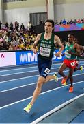 22 March 2025; Andrew Coscoran of Ireland competes in the men's 3000m final on day two of the World Indoor Athletics Championships at Nanjing's Cube Gymnasium at the Nanjing Youth Olympic Sports Park in Nanjing, China. Photo by Sportsfile
