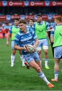 22 March 2025; Jordie Barrett of Leinster warms up before the United Rugby Championship match between Vodacom Bulls and Leinster at Loftus Versfeld Stadium in Pretoria, South Africa. Photo by Shaun Roy/Sportsfile