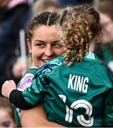 22 March 2025; Erin King of Ireland after the Women's Six Nations Rugby Championship match between Ireland and France at Kingspan Stadium in Belfast. Photo by Ramsey Cardy/Sportsfile