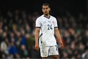 21 March 2025; Isaac Schmidt of Switzerland during the international friendly match between Northern Ireland and Switzerland at the National Football Stadium at Windsor Park in Belfast. Photo by Ben McShane/Sportsfile