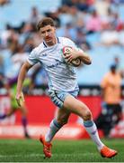 22 March 2025; Jordie Barrett of Leinster on his way to scoring his side's first try during the United Rugby Championship match between Vodacom Bulls and Leinster at Loftus Versfeld Stadium in Pretoria, South Africa. Photo by Shaun Roy/Sportsfile