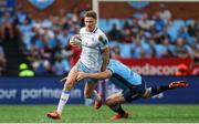 22 March 2025; Jordie Barrett of Leinster in action against Jan-Hendrik Wessels of Vodacom Bulls during the United Rugby Championship match between Vodacom Bulls and Leinster at Loftus Versfeld Stadium in Pretoria, South Africa. Photo by Shaun Roy/Sportsfile