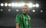 21 March 2025; Justin Devenny of Northern Ireland during the international friendly match between Northern Ireland and Switzerland at the National Football Stadium at Windsor Park in Belfast. Photo by Ben McShane/Sportsfile