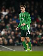 21 March 2025; Isaac Price of Northern Ireland during the international friendly match between Northern Ireland and Switzerland at the National Football Stadium at Windsor Park in Belfast. Photo by Ben McShane/Sportsfile