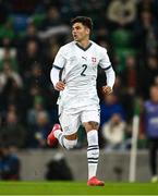 21 March 2025; Lucas Blondel of Switzerland during the international friendly match between Northern Ireland and Switzerland at the National Football Stadium at Windsor Park in Belfast. Photo by Ben McShane/Sportsfile