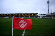 22 March 2025; A sideline flag flutters in the wind before the Allianz Hurling League Division 1A match between Tipperary and Clare at FBD Semple Stadium in Thurles, Tipperary. Photo by Ben McShane/Sportsfile