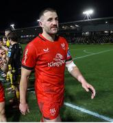 22 March 2025; Stuart McCloskey of Ulster at full time during the United Rugby Championship match between Dragons and Ulster at Rodney Parade in Newport, Wales. Photo by Chris Fairweather/Sportsfile