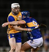 22 March 2025; Ryan Taylor of Clare is tackled by Willie Connors of Tipperary during the Allianz Hurling League Division 1A match between Tipperary and Clare at FBD Semple Stadium in Thurles, Tipperary. Photo by Ben McShane/Sportsfile