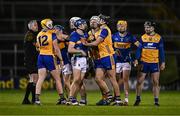 22 March 2025; Players of both sides tussle during the Allianz Hurling League Division 1A match between Tipperary and Clare at FBD Semple Stadium in Thurles, Tipperary. Photo by Ben McShane/Sportsfile