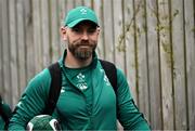 22 March 2025; Ireland defence coach Hugh Hogan before the Women's Six Nations Rugby Championship match between Ireland and France at Kingspan Stadium in Belfast. Photo by Ramsey Cardy/Sportsfile