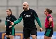 22 March 2025; Ireland defence coach Hugh Hogan before the Women's Six Nations Rugby Championship match between Ireland and France at Kingspan Stadium in Belfast. Photo by Ramsey Cardy/Sportsfile
