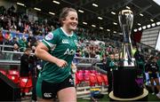 22 March 2025; Enya Breen of Ireland before the Women's Six Nations Rugby Championship match between Ireland and France at Kingspan Stadium in Belfast. Photo by Ramsey Cardy/Sportsfile