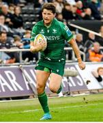 22 March 2025; Piers O’Conor of Connacht on his way scoring a try during the United Rugby Championship match between Ospreys and Connacht at Swansea.com Stadium in Swansea, Wales. Photo by Geraint Nicholas/Sportsfile