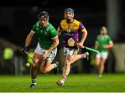 22 March 2025; Darragh O'Donovan of Limerick in action against Kevin Foley of Wexford during the Allianz Hurling League Division 1A match between Limerick and Wexford at TUS Gaelic Grounds in Limerick. Photo by Tom Beary/Sportsfile
