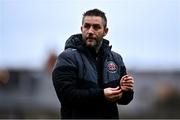 22 March 2025; Bohemians manager Alban Hysa during the SSE Airtricity Women's Premier Division match between Bohemians and Wexford at Dalymount Park in Dublin. Photo by Tyler Miller/Sportsfile