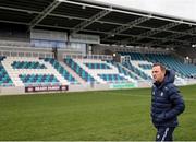 23 March 2025; Antrim manager Andy McEntee before the Allianz Football League Division 3 match between Kildare and Antrim at Cedral St. Conleth's Park in Newbridge, Kildare. Photo by Thomas Flinkow/Sportsfile