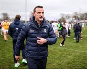 23 March 2025; Antrim manager Andy McEntee leaves the pitch after his side's defeat in the Allianz Football League Division 3 match between Kildare and Antrim at Cedral St. Conleth's Park in Newbridge, Kildare. Photo by Thomas Flinkow/Sportsfile