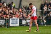23 March 2025; Shane McGuigan of Derry after being shown a red card during the Allianz Football League Division 1 match between Armagh and Derry at BOX-IT Athletic Grounds in Armagh. Photo by Ramsey Cardy/Sportsfile