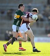 23 March 2025; Joe O'Connor of Kerry dispossessed Cillian Ó Curraoin of Galway during the Allianz Football League Division 1 match between Galway and Kerry at Pearse Stadium in Galway. Photo by Brendan Moran/Sportsfile