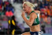 23 March 2025; Sarah Lavin of Ireland competes in the women's 60m hurdles semi-final during day three of the World Indoor Athletics Championships at Nanjing's Cube Gymnasium at the Nanjing Youth Olympic Sports Park in Nanjing, China. Photo by Sportsfile