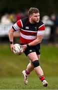 23 March 2025; Shane Farrar of Wicklow during the Bank of Ireland Provincial Towns Cup Round 3 match between Wicklow RFC and Wexford Wanderers RFC at Ashtown Lane in Wicklow. Photo by Seb Daly/Sportsfile